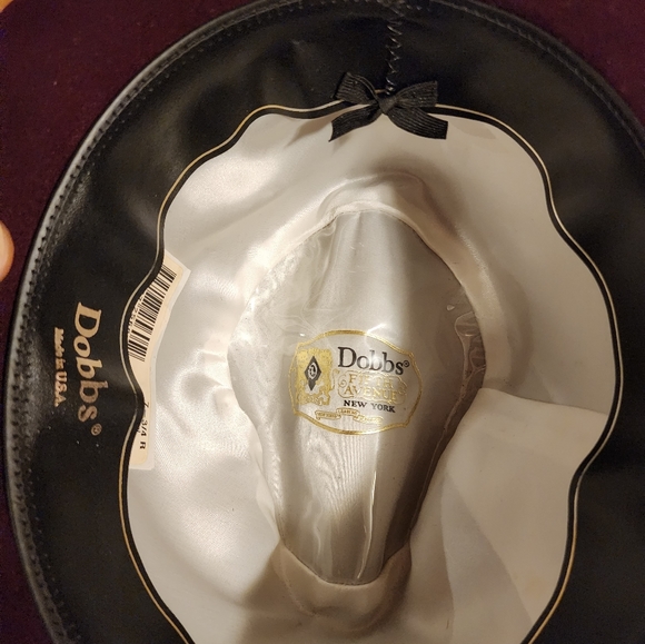 HAT Mens Preowned DOBBS  color Merlot size 7 3/4 with Hat Box - Picture 6 of 8
